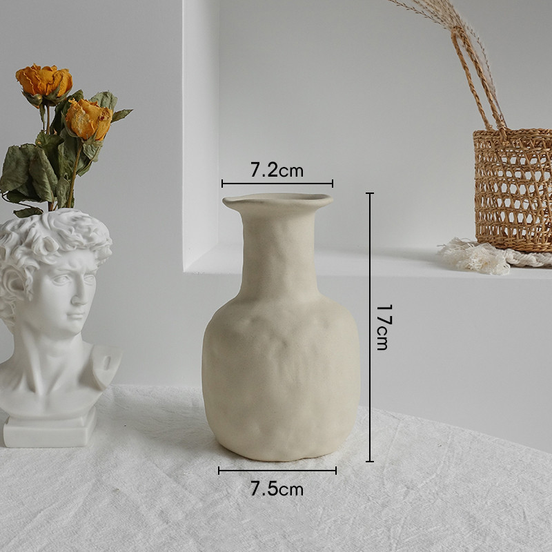 Simplicity Ceramic Vase Dry Flower Arrangement Home Decoration Ornament Living Room Display Art Vases - Image 3